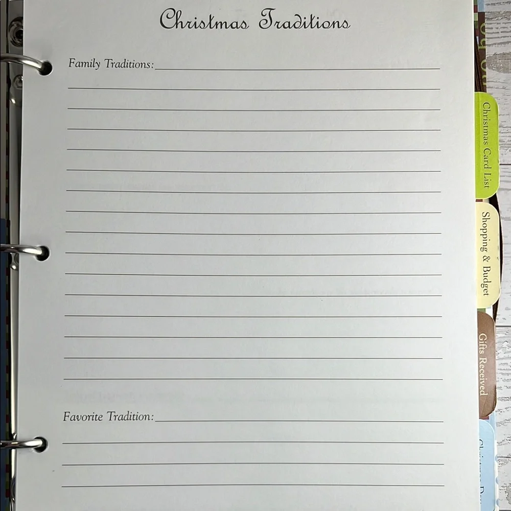 Holiday Organizer Journal with Brown and Blue Cover